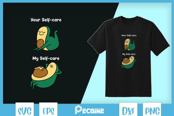 Avocado Self-Care Yoga SVG