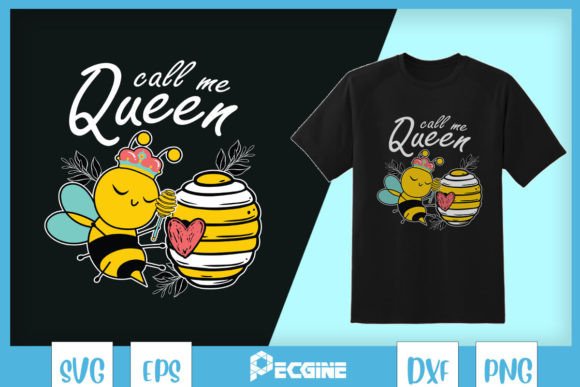 Call Me Queen Bee Floral Bee SVG