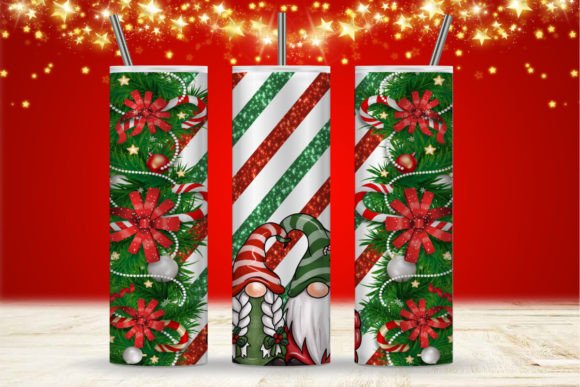 Candy Stripes Gnomes Tumbler