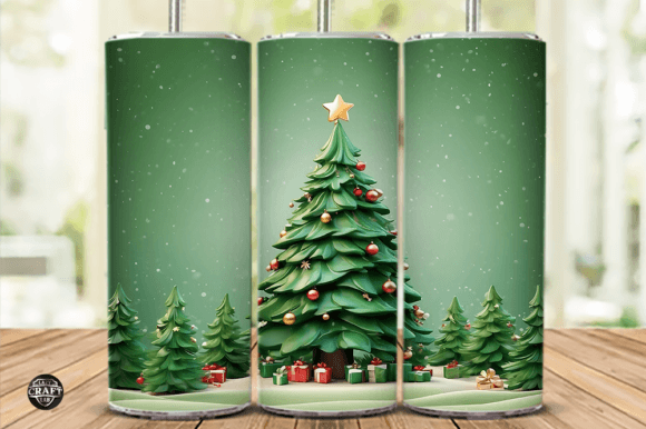 Christmas Tree Skinny Tumbler Wrap 20oz