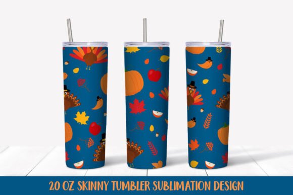 Cute Thanksgiving Tumbler Wrap Sublimati