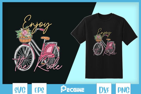 Enjoy Ride Bicycle Floral SVG