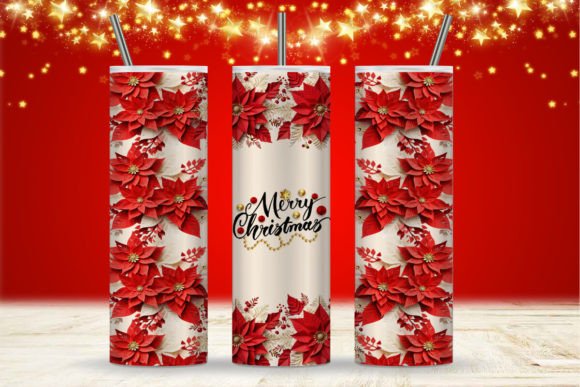 Floral Christmas Tumbler