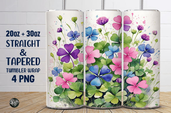 Flowers Leaves Painting Tumbler Wrap