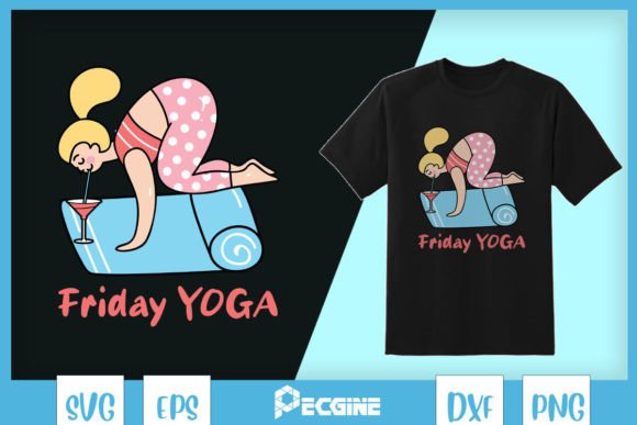 Friday Yoga Relaxation Funny Yoga SVG
