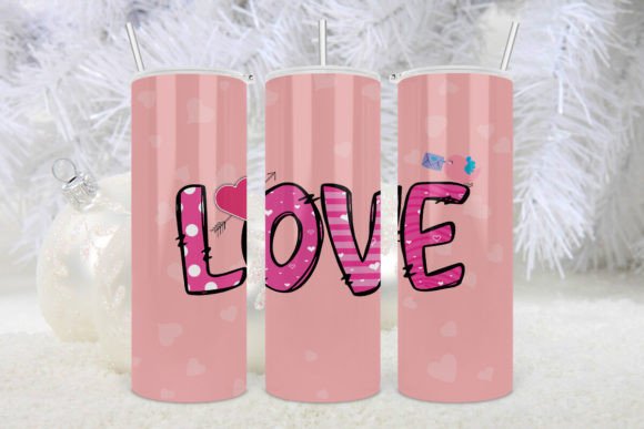 Love Valentine Sublimation Tumbler PNG