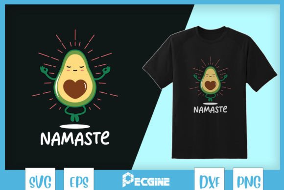 Namaste Avocado Yoga SVG Design