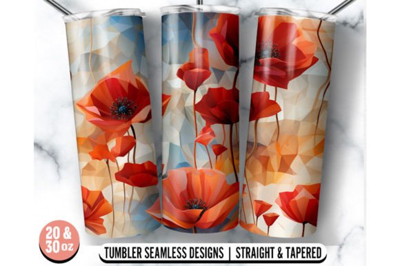 Polygon Flower Skinny Tumbler Wrap