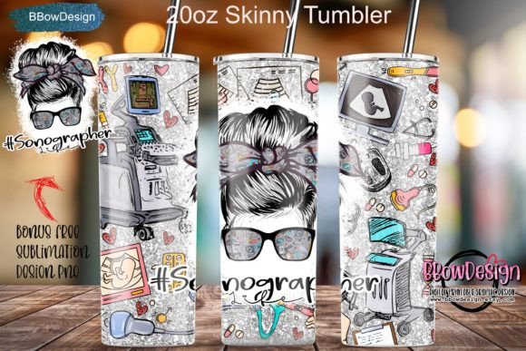 Sonographer Life 20oz Skinny Tumbler