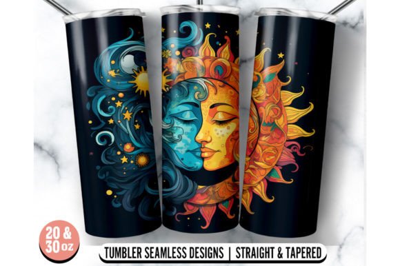 The Sun and the Moon Skinny Tumbler Wrap