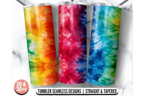 Tie Dye 20oz 30oz Skinny Tumbler Wrap