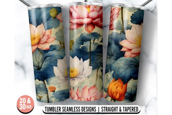 Vintage Flower Skinny Tumbler Wrap
