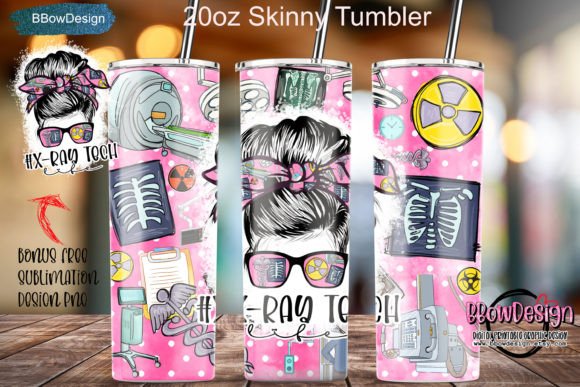 X-ray Tech Life 20oz Skinny Tumbler PNG